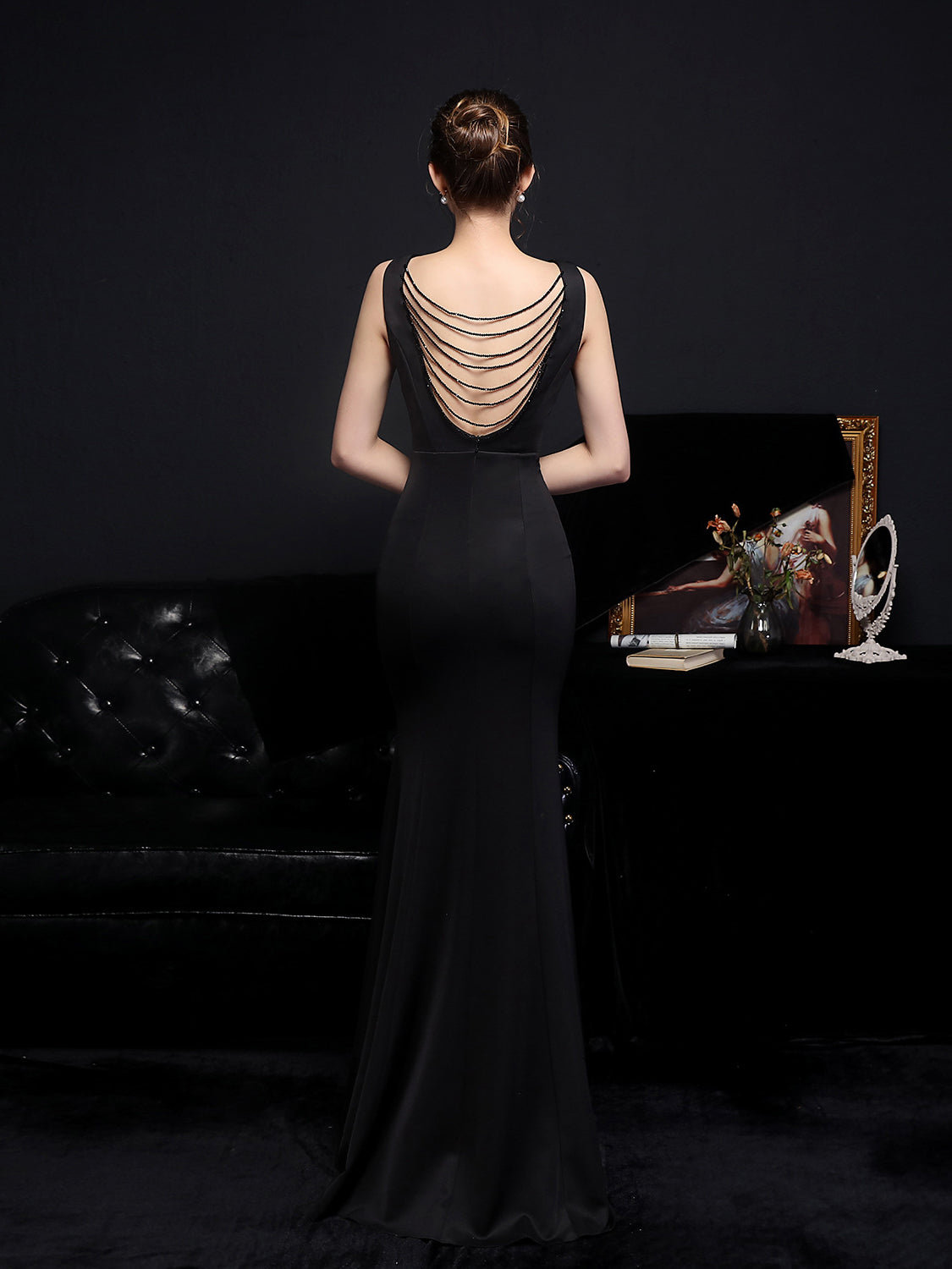 Slim fishtail dress banquet dress