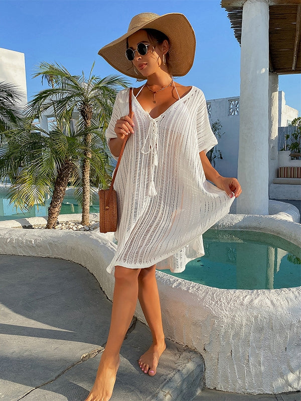 Hollow Out Loose Cover Up Dress