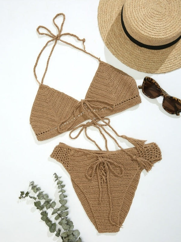 Strappy Cut-out Bikini Swimsuit