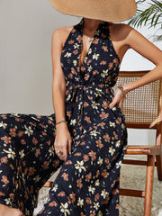 Jumpsuit mit Hosenträger-Print 