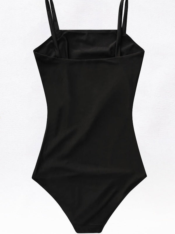 Backless Halter Straps One-piece Swimsuit