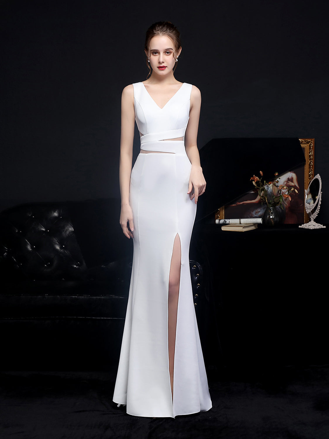 Slim fishtail dress banquet dress