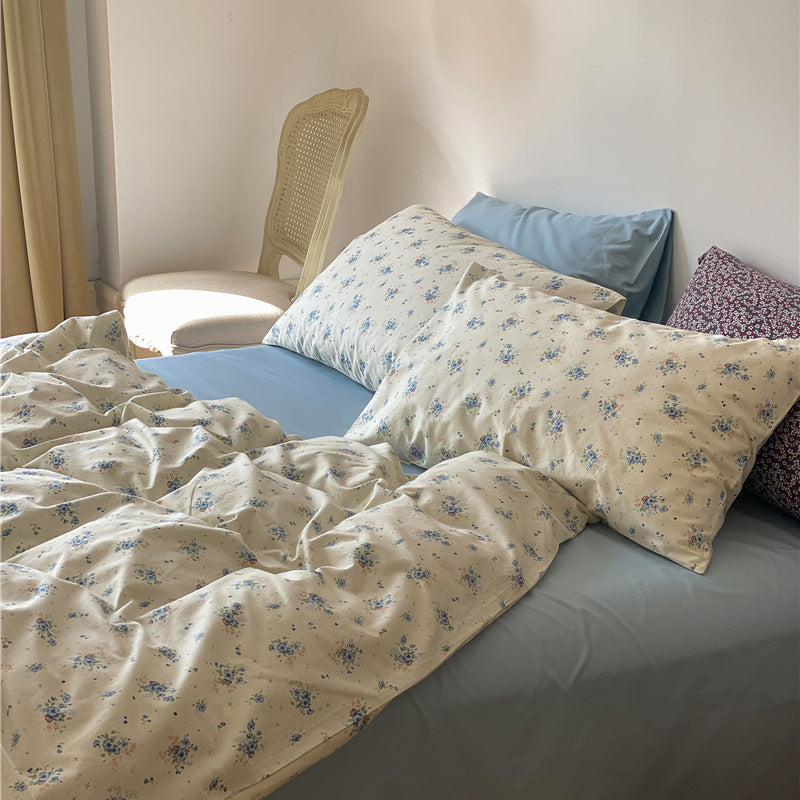 Floral Bedding Set - Blue