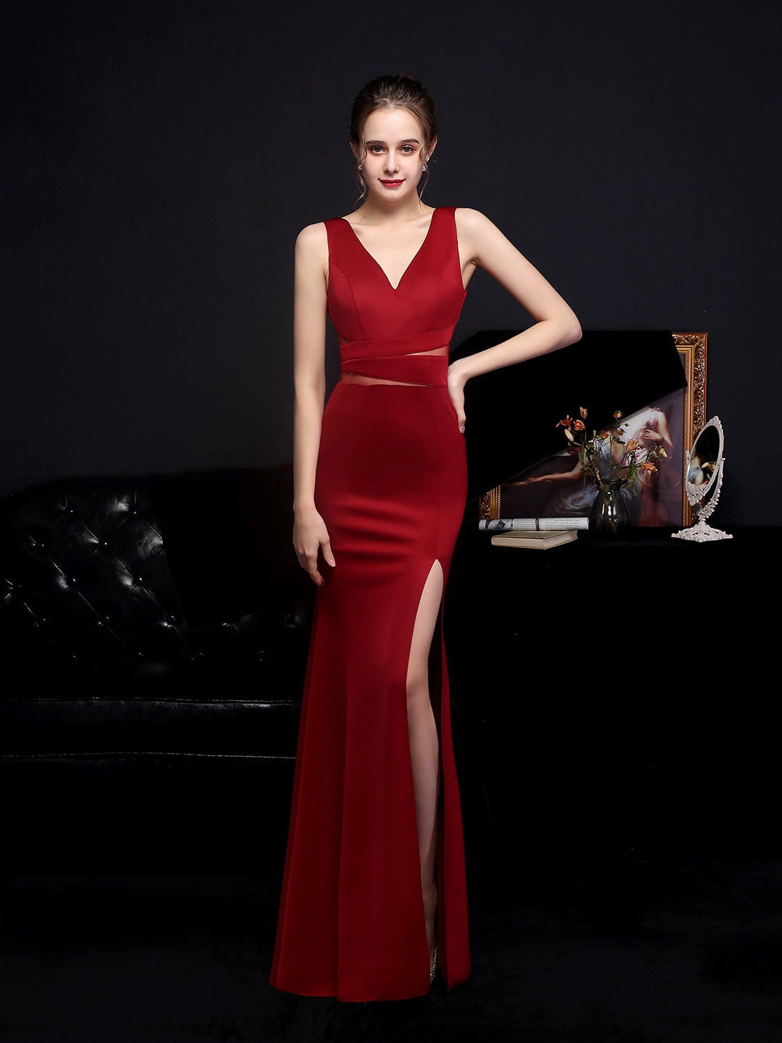 Slim fishtail dress banquet dress