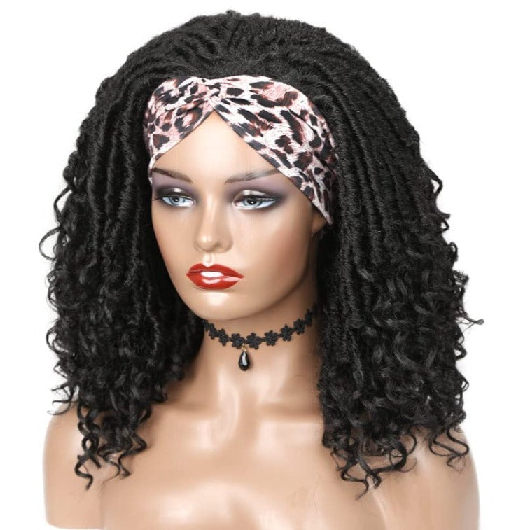 Hairband  ladies short curly hair wig