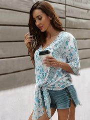 V-neck Printed Women's Shirt