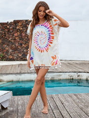 Tie-dye Printing Cover Up Skirt