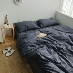 Earth Tone Bedding Set - Dark Blue