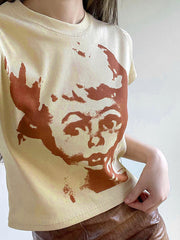 T-Shirt mit Retro-Avatar-Print 