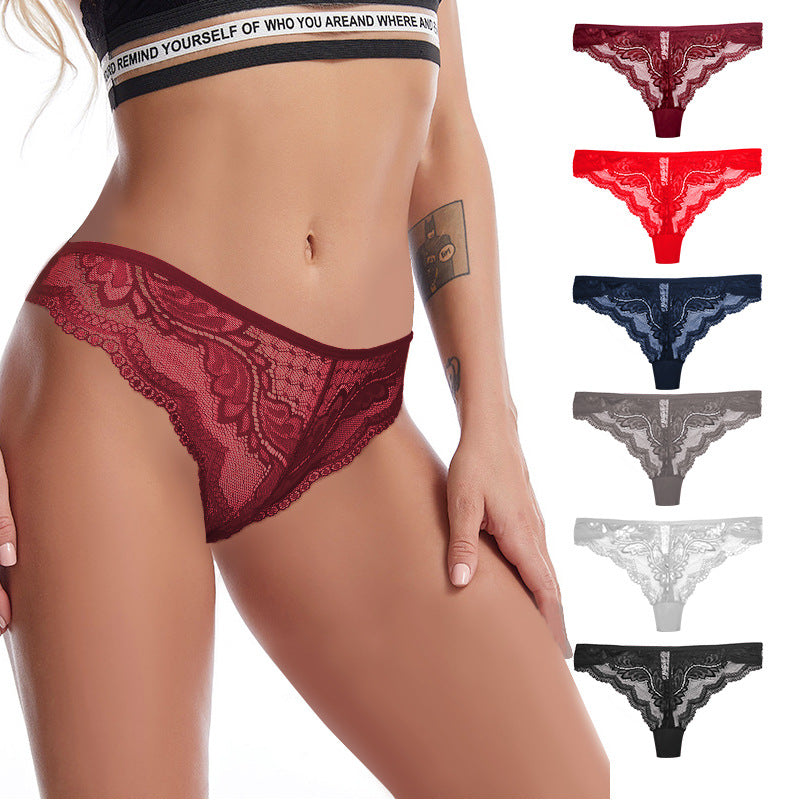 6pcs Floral Lace Panty