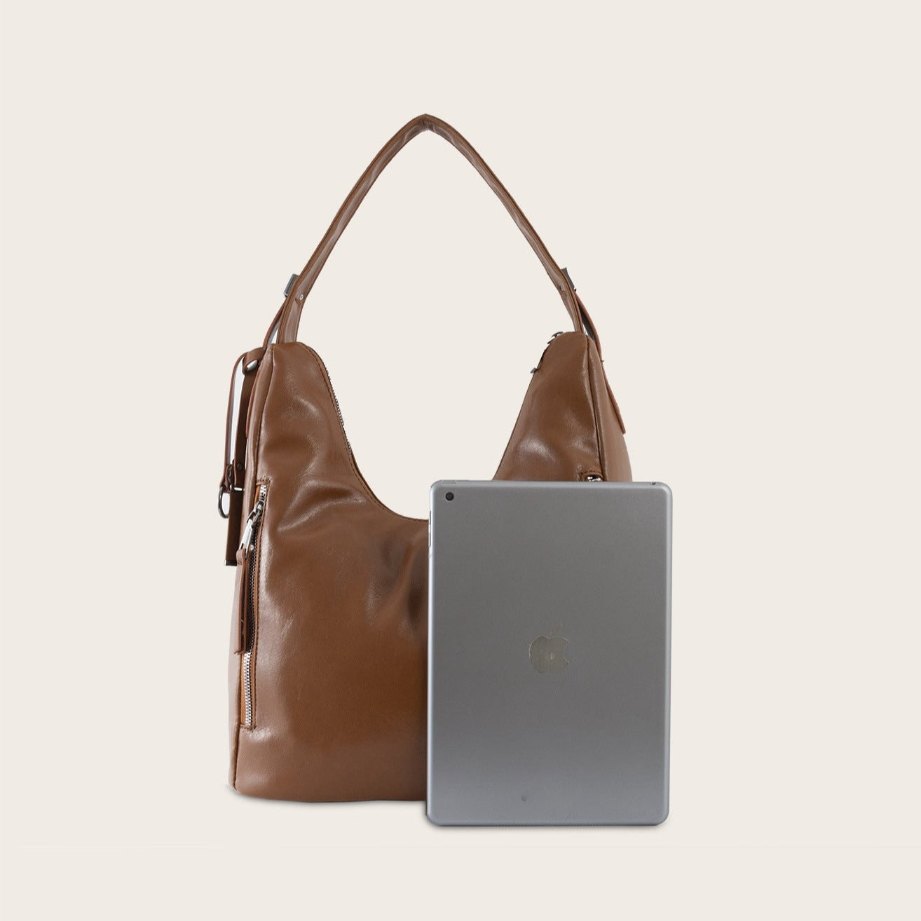 Soft leather simple one-shoulder portable handbags