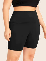 Plus Hip Rope Ladies Black Shorts