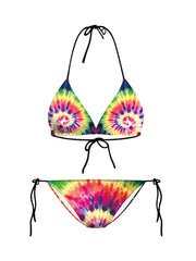 Bikini-Badeanzug mit Batikmuster