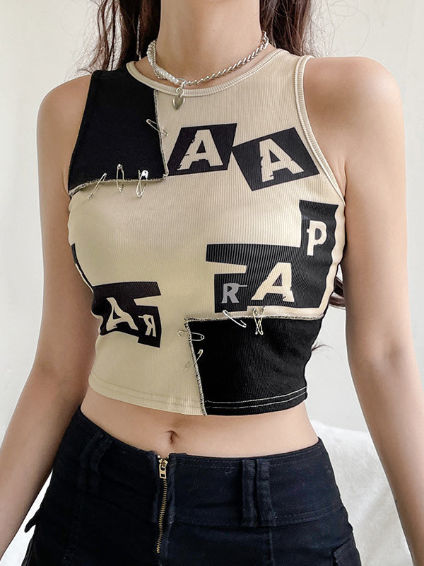 Letter Print Sports Vest