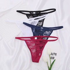4pack Floral Lace Thong Panty