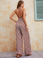 Jumpsuit mit hoher Taille und Strapsen 