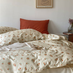 Floral Bedding Set - Beige