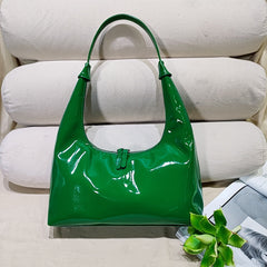 Leather dumplings shoulder handbag  armpit bag