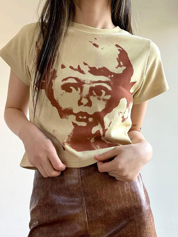 T-Shirt mit Retro-Avatar-Print 