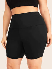 Plus Hip Rope Ladies Black Shorts