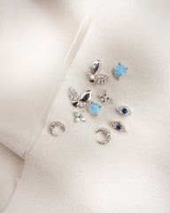 Opal Ohrstecker Blau 