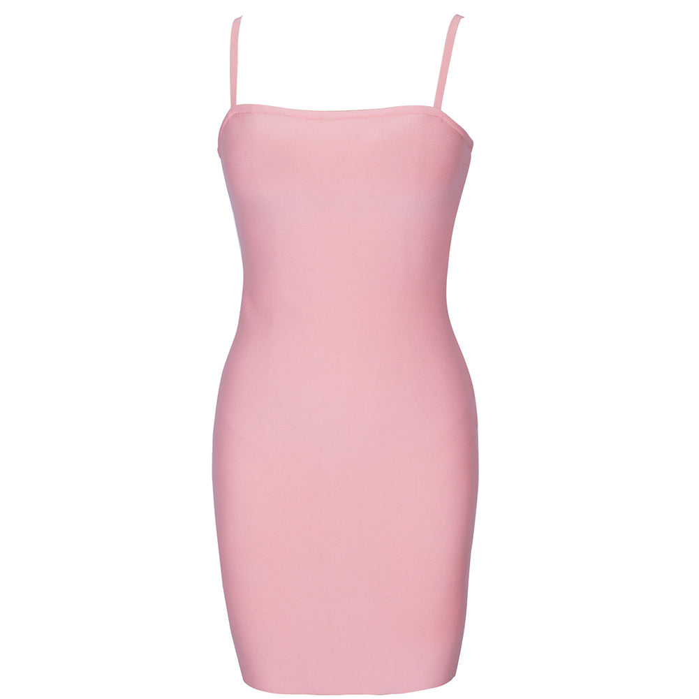 Strappy Sleeveless Plain Midi Bandage Dress PK21713