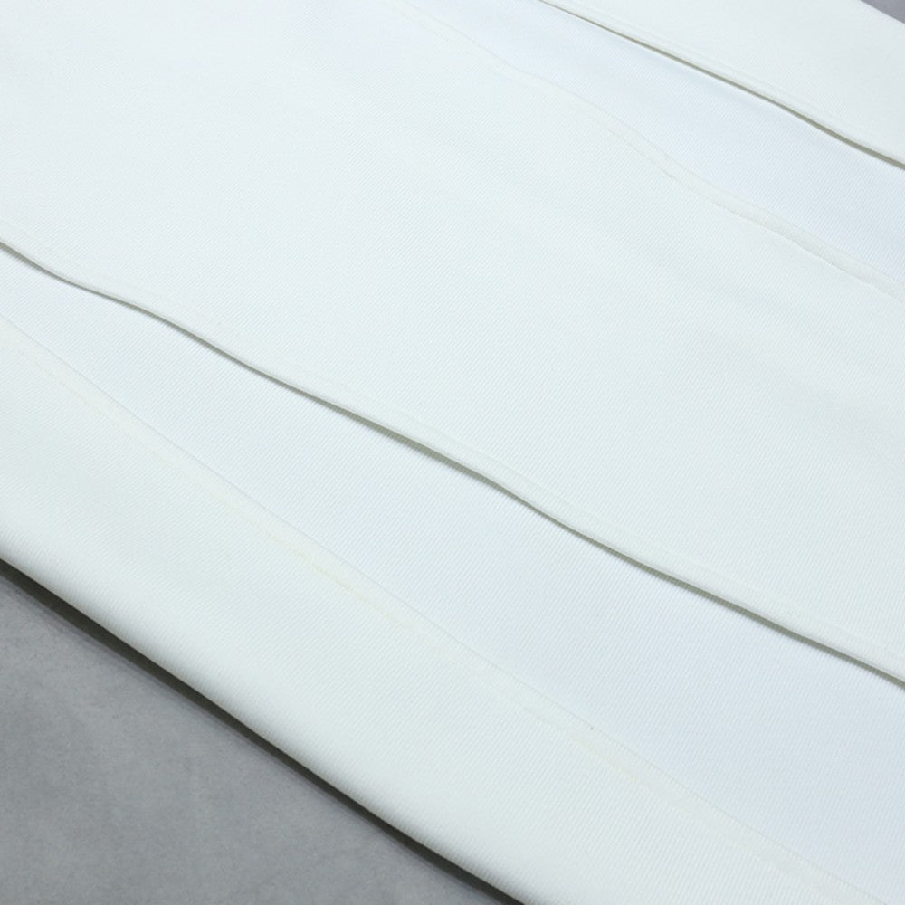 Halter Sleeveless Midi Slit Bandage Dress PZC1578