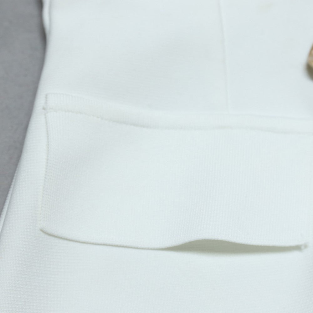 V Neck Sleeveless Tassels Midi Bandage Dress PZC1579