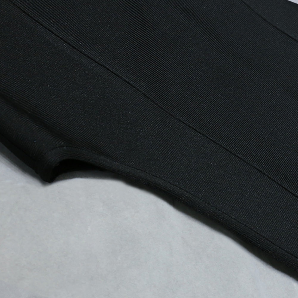 One Shoulder Short Sleeve Midi With Belt Bandage Dress PZC1872