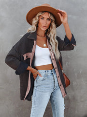 Lapel Single Row Long Sleeve Coat