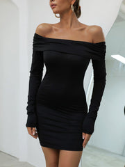 Line Neck  Small Black Dress