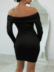 Line Neck  Small Black Dress