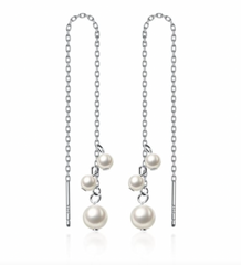 Ivy Thread Earrings Silver