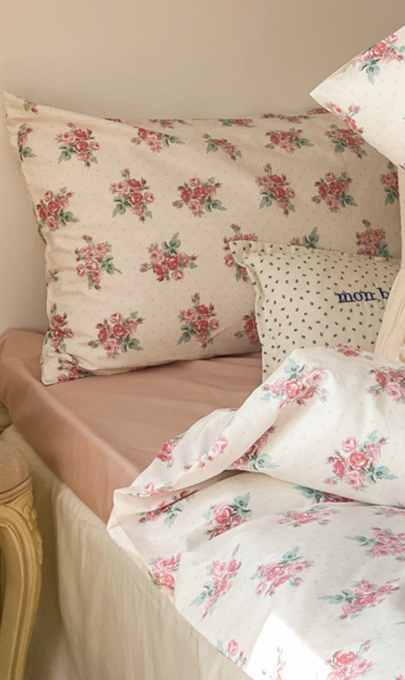 Floral Bedding Set - Pink
