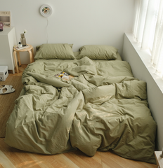 Earth Tone Bedding Set - Moss Green