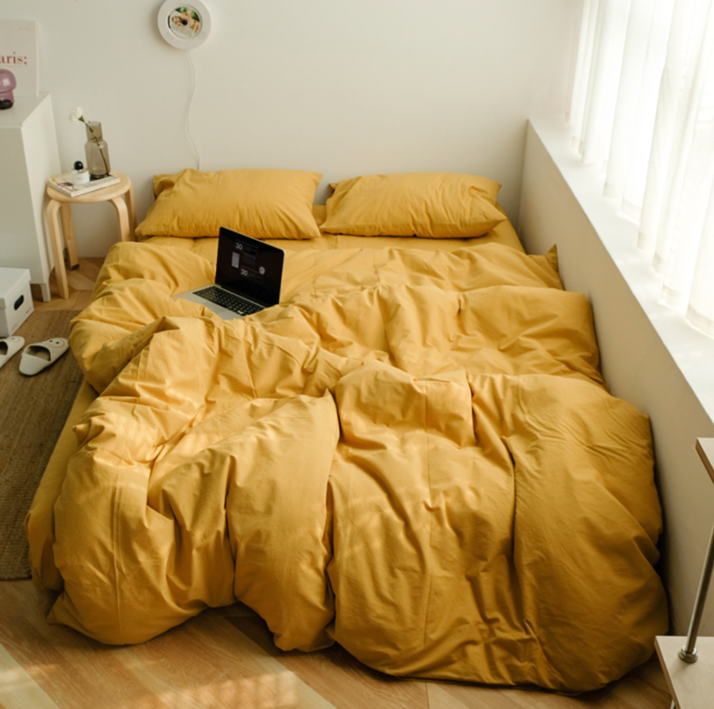 Earth Tone Bedding Set - Dark Blue