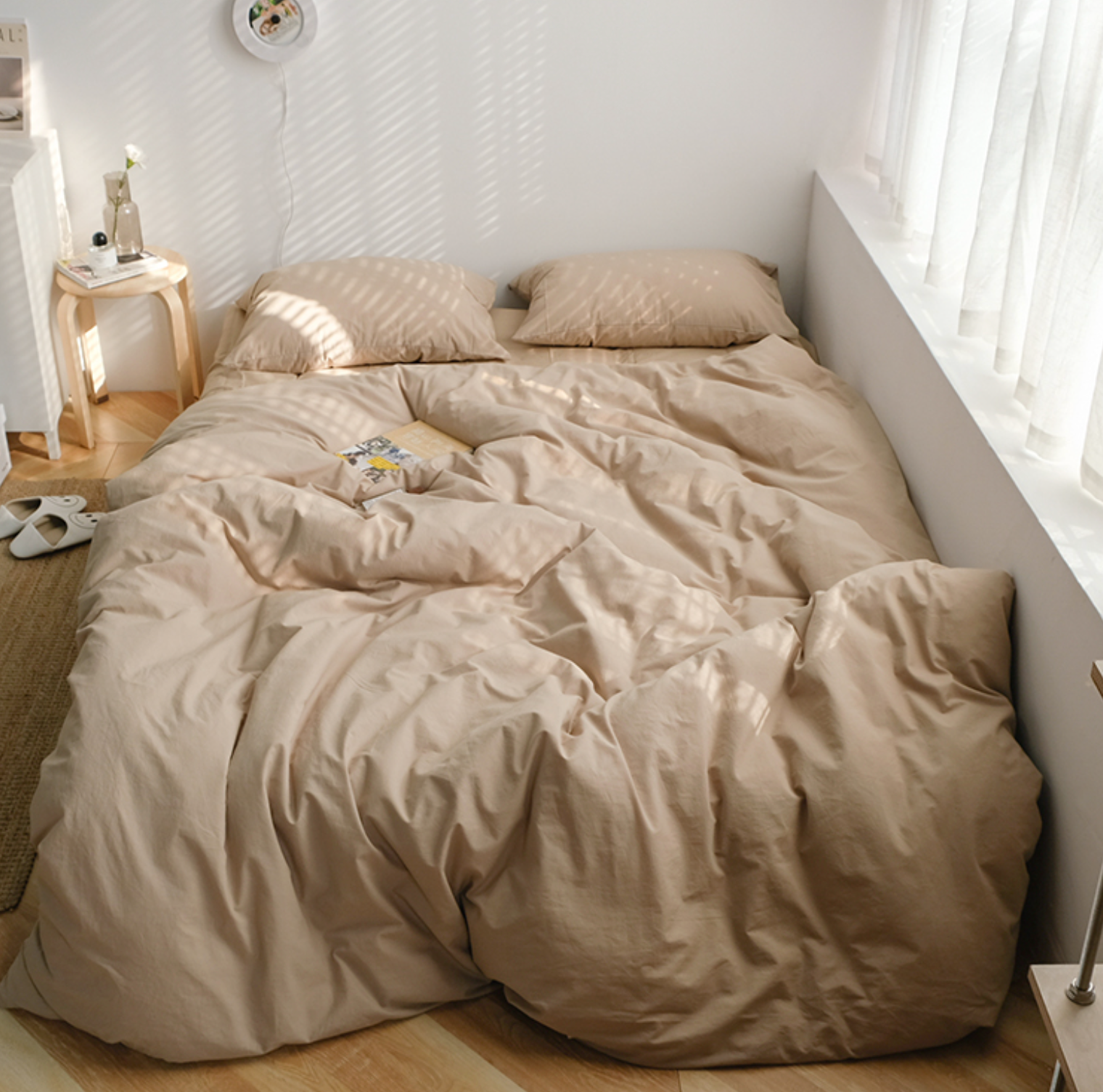 Earth Tone Bedding Set - Rust Pink