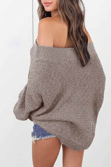 Off-Shoulder Loose Style Sweater