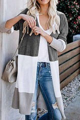 Loose Splice Contrast Cardigan