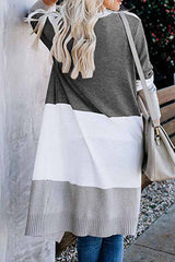 Loose Splice Contrast Cardigan