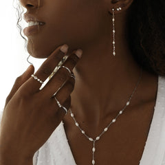 Vivian Drop Earrings Silver