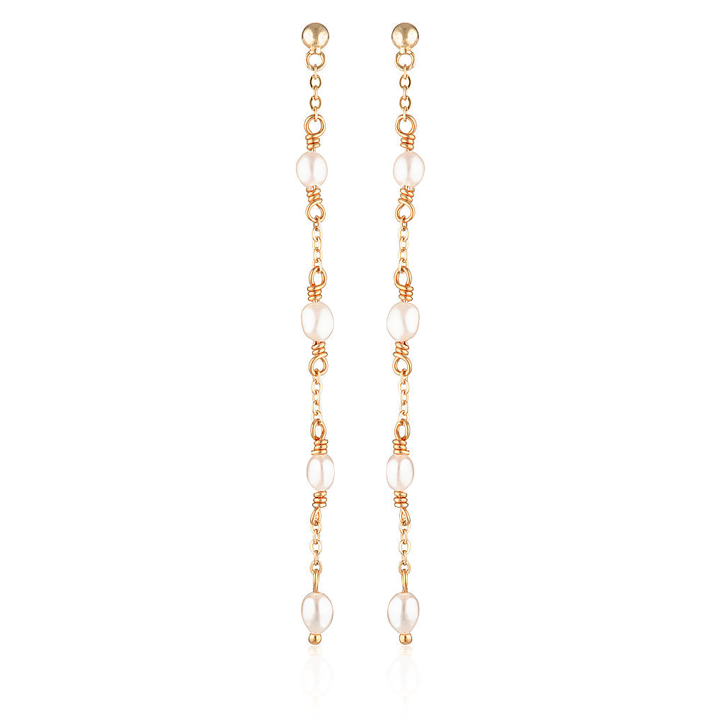 Vivian Drop Earrings Rose Gold