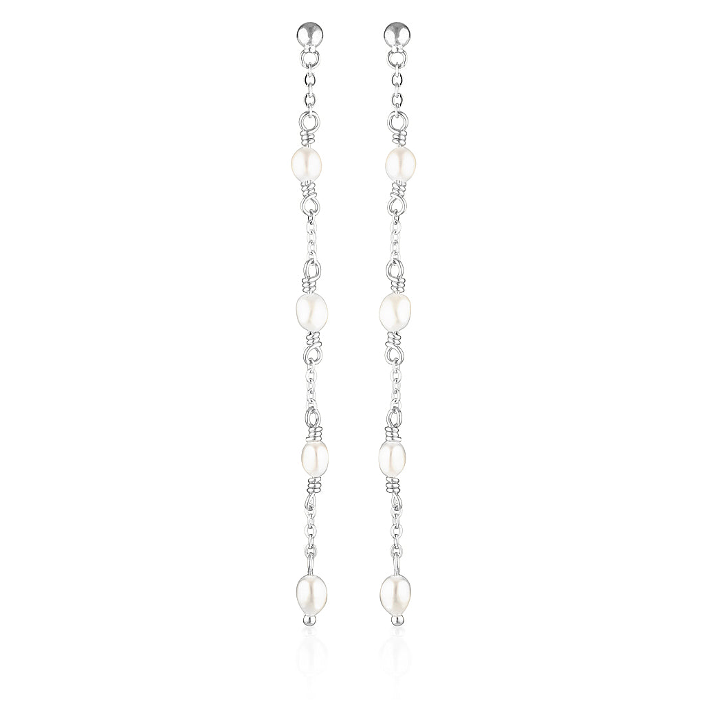 Vivian Drop Earrings Silver