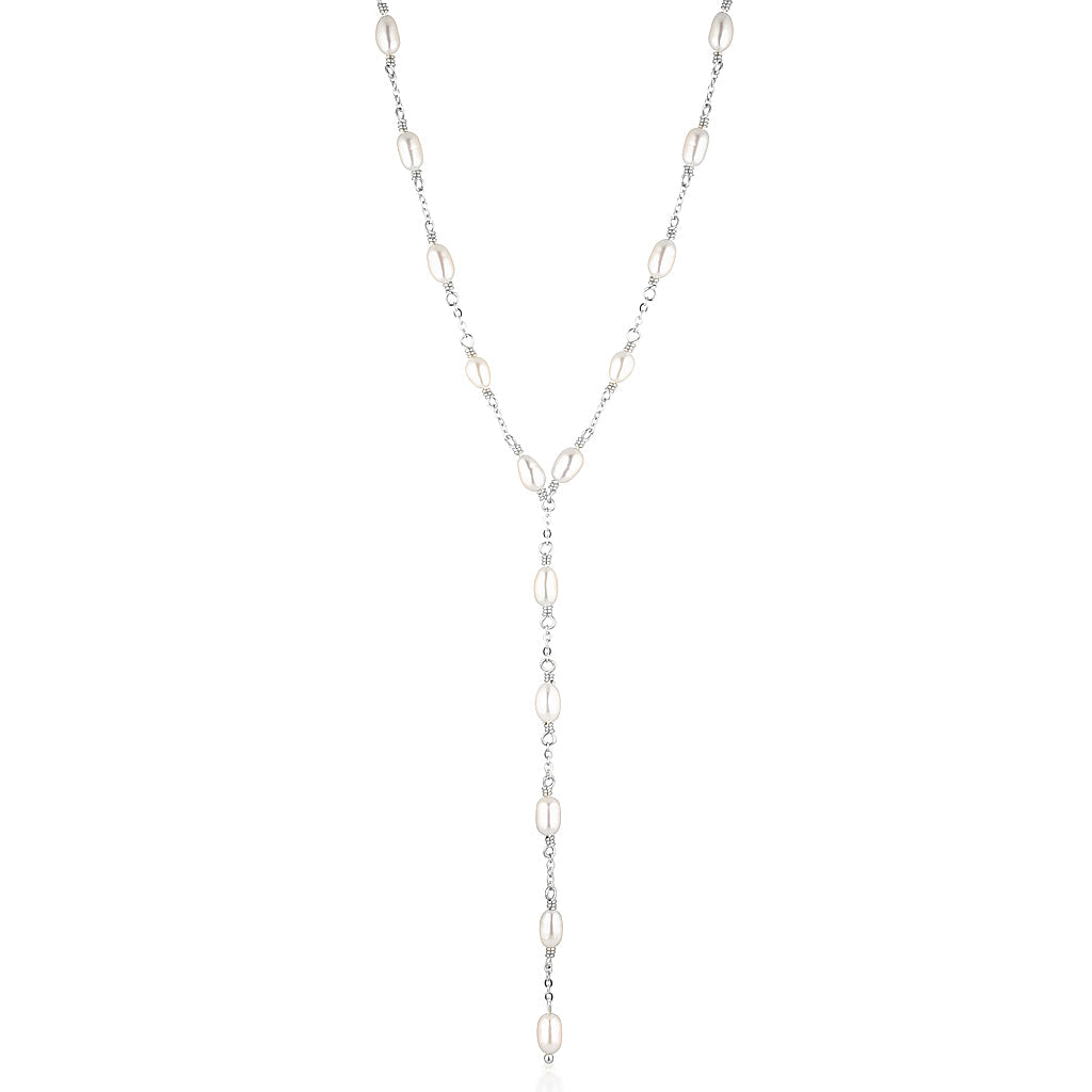 Vivian Drop Necklace Silver