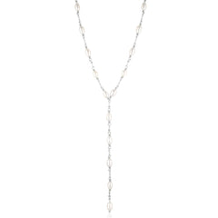Vivian Drop Necklace Silver