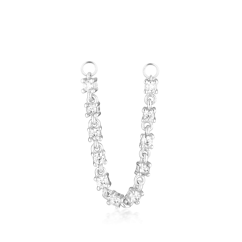 Yan Earring Chain Silver