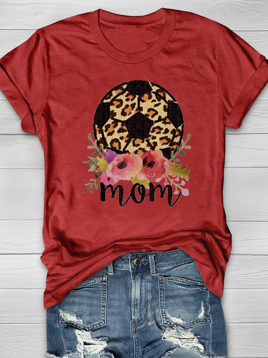 Leopard Soccer Print Cozy Short Sleeve T-Shirt