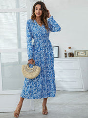 Printed Temperament Slit European And American Dress