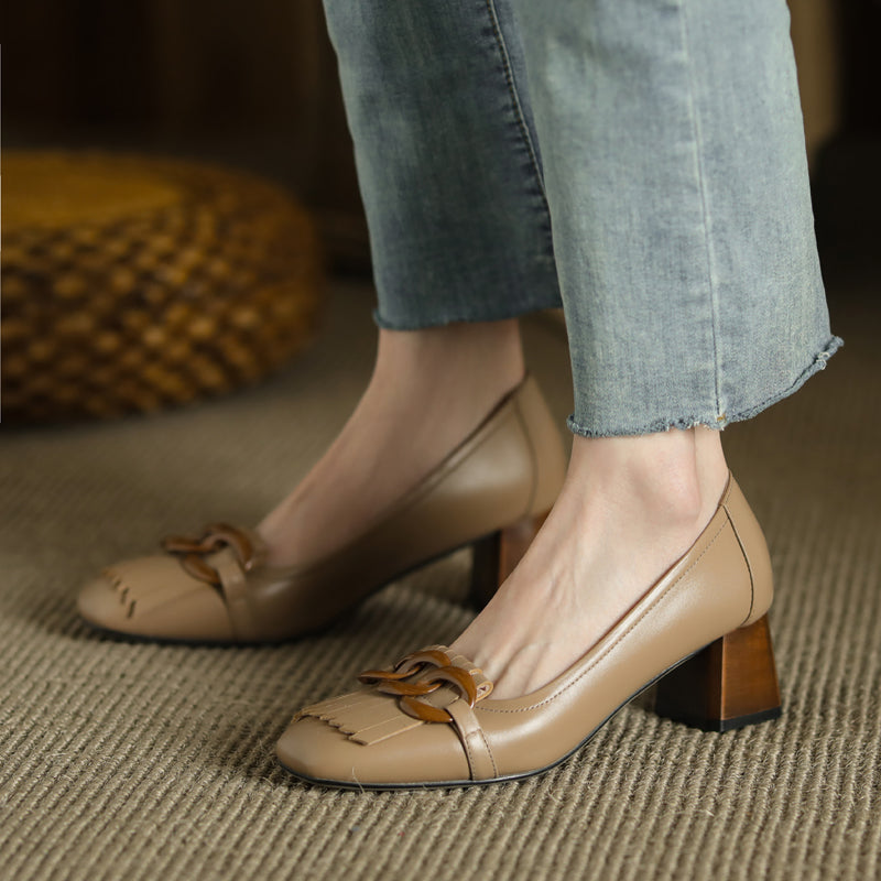 Nastya Low Heel Loafers