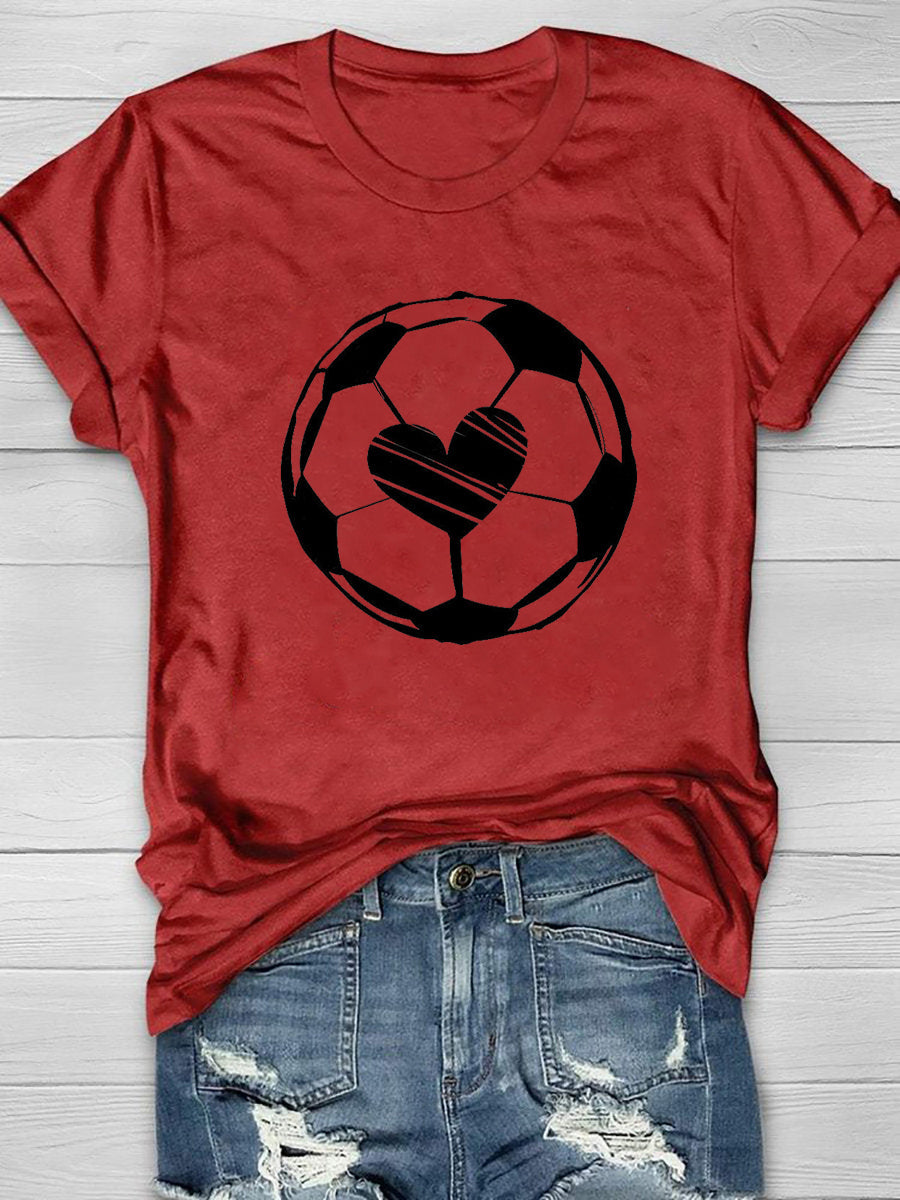 Bedrucktes Kurzarm-T-Shirt „Soccer Basics“ 